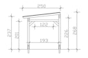 Skan Holz Sanremo aus Leimholz ohne Mittelpfosten Breite 541 cm freistehende Terrassenüberdachung