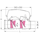 KESSEL 73150.10 - Rückstaudoppelverschluss Staufix SWA DN 150 für freiliegenden Einbau