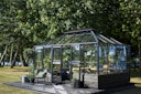Juliana Gewächshaus Grand Oase anthrazit - 3 mm Sicherheitsglas - für Mauer - 13,0 m²