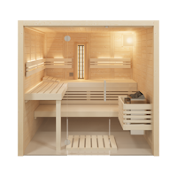 Infraworld Sauna Solido Glas Complete 210 - 40 mm Multifunktionssauna inkl. 5-teiligem gratis Zubehörset