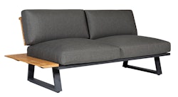 Diamond Garden Modullounge lange Ecke links NORA Sun & Rain, Aluminium / Recycled Teak / Tuvatextil (100 % Polyacryl)