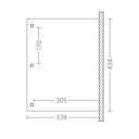 Skan Holz Terrassenüberdachung Venezia mit Mittelpfosten Breite 434 cm