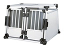TRIXIE Transportbox doppelt Aluminium M-L 93x88x64cm