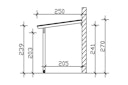Skan Holz Terrassendach Ancona Leimholz o. Mittelpfosten 541 cm