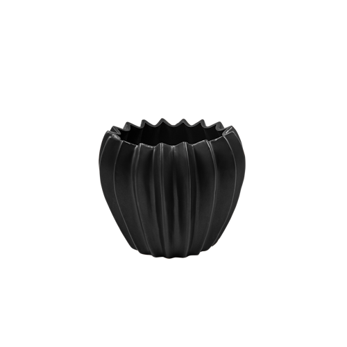 Wikholm form Design Pflanzgefäß / Blumentopf Keramik schwarz ⌀ 15 x H 18 cm