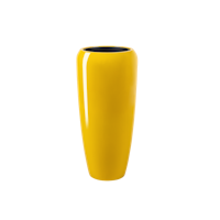 Klocke Design Pflanzgefäß/Bodenvase glänzend curry ⌀ 34 cm x H 75/97 cm