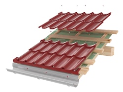 Roofart Zweimodulares Blechdachpanel + Befestigungsschrauben, versch. Farben