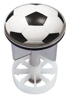 Sanitop Excenterstopfen Metall 38 - 40 mm Design Fußball