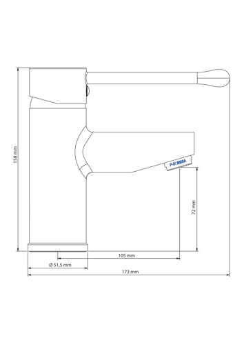 Design-Waschtischarmatur VITAL, Chrom