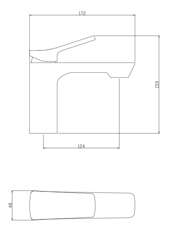 Design-Waschtischarmatur STILO, Chrom