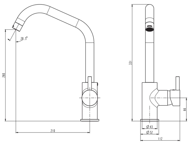 Design-Spültischarmatur CASALLA, Chrom