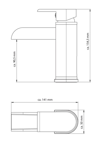 Design-Waschtischarmatur IDROVIA, Chrom