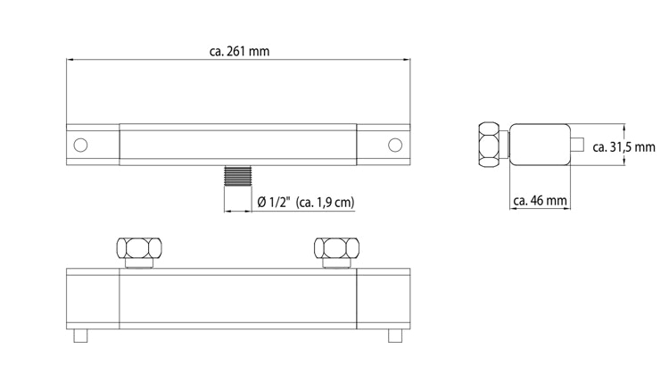 Thermostat-Duscharmatur SIGNO, Chrom Bild