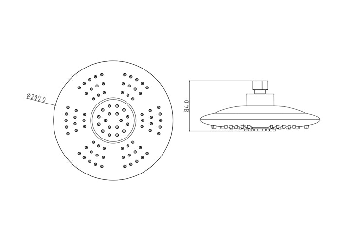 LED-Kopfbrause GALAXIS, Chrom/Transparent