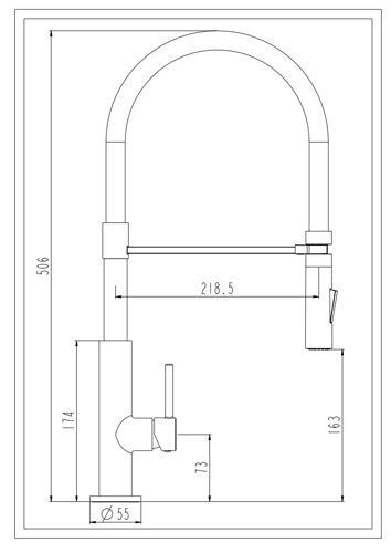 Design-Spültischarmatur STILO, Chrom