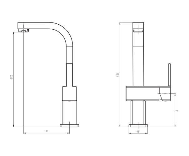 Design-Waschtischarmatur SIGNO, Chrom Bild