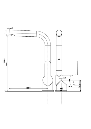  Design-Spültischarmatur LONDON Niederdruck