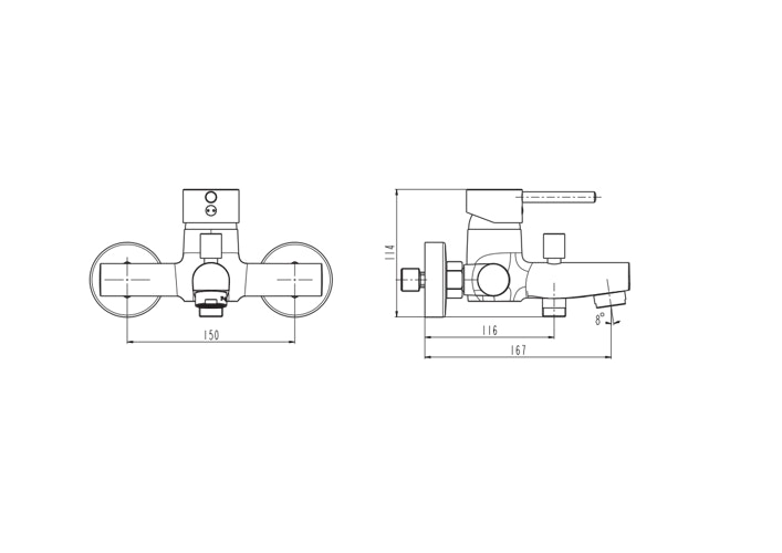 Design-Wannenfüllarmatur ATLANTA, Chrom