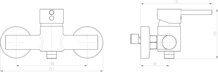 Design-Duscharmatur ATLANTA, Chrom