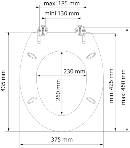 MDF WC-Sitz ASIA mit Absenkautomatik