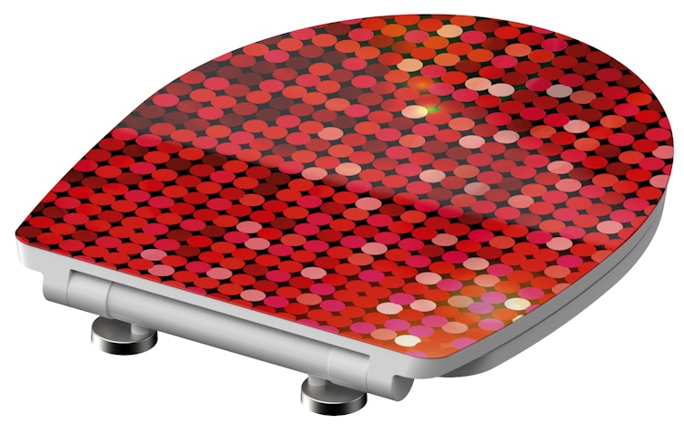 Duroplast HG WC-Sitz RED GLITTER