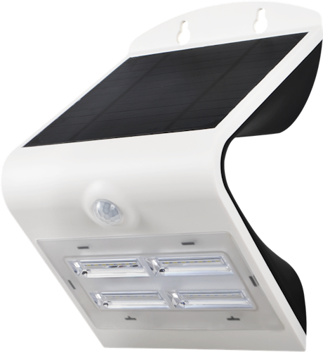 Shada LED Solarstrahler V Innovation, weiß, Bewegungssensor, IP65, 400Lm, Li-ion Akku (18650) wechselbar