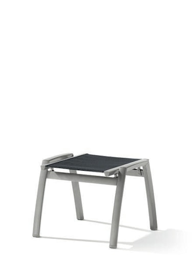 Sieger Hocker TRENTO, Aluminium Graphit / Textilux Grau - Abverkauf 