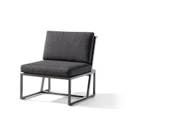 Sieger Mittelteil HAVANNA, Aluminium Eisengrau / Kunststoffgewebe / Sunproof (100 % Polypropylen) Grau