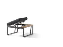 Sieger Eckteil HAVANNA mit verstellbarem Sitz, Aluminium Eisengrau / Kunststoffgewebe / Sunproof (100 % Polypropylen) GrauZubehörbild