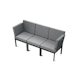 Sieger 3-Sitzer Sofa LUGO, Aluminium Eisengrau / Kissen Sunproof (100 % Polypropylen) HellgrauBild
