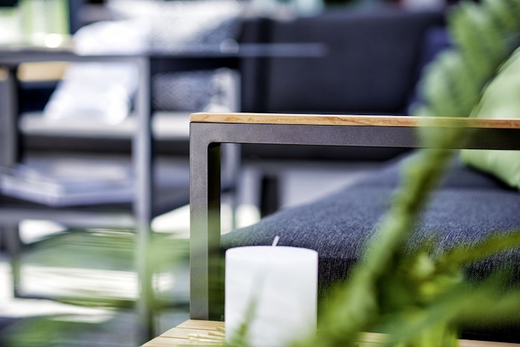 Sieger Seitenteil links HAVANNA, Aluminium Eisengrau / Kunststoffgewebe / Sunproof (100 % Polypropylen) Grau - Abverkauf