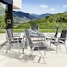 Sieger Dining-Set Calvi, Tisch + 6 Stühle, Aluminium / Polytec (HPL) / TextiluxBild