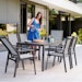 Sieger Dining-Set LIMA, Tisch + 6 Stühle, Aluminium / Polytec (HPL) / TextiluxBild