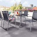 Sieger Dining-Set MERAN, Tisch + 6 Stühle, Stahl / Aluminium / Vivodur / TextiluxBild