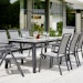 Sieger Dining-Set ROYAL, Tisch + 8 Stühle, Aluminium / Polytec (HPL) / TextiluxBild