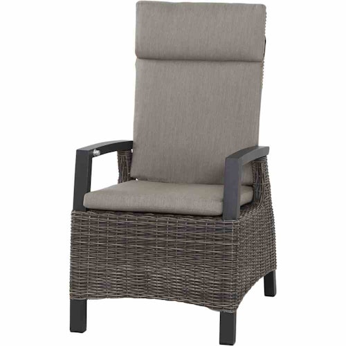Siena Garden Dining Sessel CORIDO MOVE, Aluminium Anthrazit / Gardino-Geflecht Charcoal Grey / Kissen 100 % Polypropylen Taupe meliert - Abverkauf