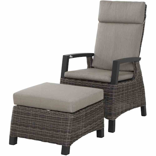 Siena Garden Dining Sessel CORIDO MOVE, Aluminium Anthrazit / Gardino-Geflecht Charcoal Grey / Kissen 100 % Polypropylen Taupe meliert - Abverkauf