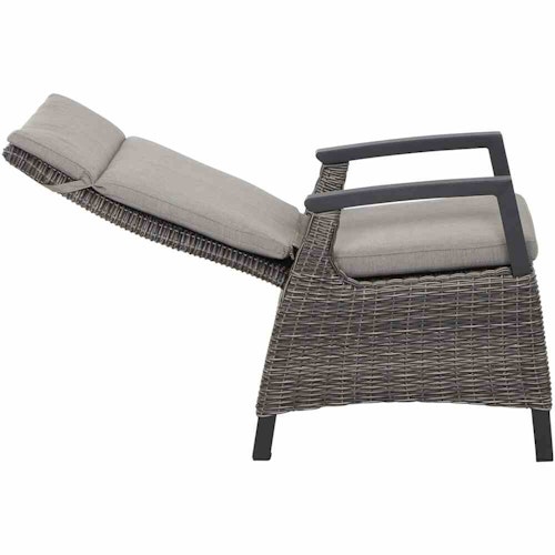 Siena Garden Dining Sessel CORIDO MOVE, Aluminium Anthrazit / Gardino-Geflecht Charcoal Grey / Kissen 100 % Polypropylen Taupe meliert - Abverkauf