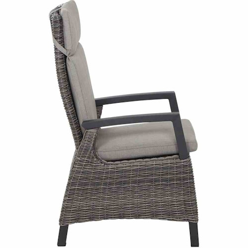 Siena Garden Dining Sessel CORIDO MOVE, Aluminium Anthrazit / Gardino-Geflecht Charcoal Grey / Kissen 100 % Polypropylen Taupe meliert - Abverkauf