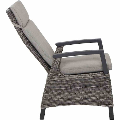 Siena Garden Dining Sessel CORIDO MOVE, Aluminium Anthrazit / Gardino-Geflecht Charcoal Grey / Kissen 100 % Polypropylen Taupe meliert - Abverkauf