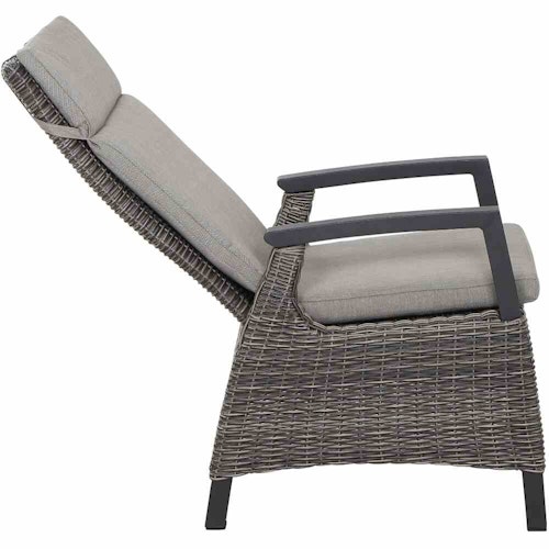 Siena Garden Dining Sessel CORIDO MOVE, Aluminium Anthrazit / Gardino-Geflecht Charcoal Grey / Kissen 100 % Polypropylen Taupe meliert - Abverkauf