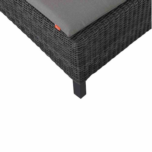 Siena Garden Loungeinsel CORIDO, Aluminium Anthrazit / Polyrattan Charcoal Grey / Kissen 100 % Polypropylen Taupe meliert - Abverkauf