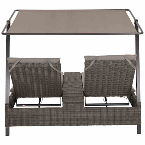 Siena Garden Loungeinsel CORIDO, Aluminium Anthrazit / Polyrattan Charcoal Grey / Kissen 100 % Polypropylen Taupe meliert - Abverkauf