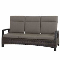 Siena Garden 3-Sitzer Sofa CORIDO, Aluminium Anthrazit / Gardino-Geflecht Charcoal Grey / Kissen 100 % Polypropylen Taupe meliert