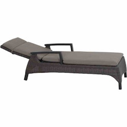 Siena Garden Liege CORIDO, Aluminium Anthrazit / Polyrattan Charcoal Grey / Auflage 100 % Polypropylen Taupe meliert