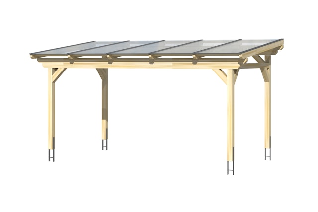 Skan Holz Sanremo aus Leimholz ohne Mittelpfosten Breite 541 cm freistehende Terrassenüberdachung Vorschaubild Galerie