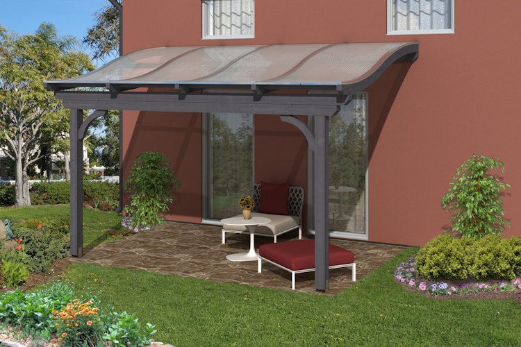 Skan Holz Terrassenüberdachung Verona o. Mittelpfosten Breite 434 cm