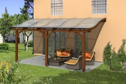 Skan Holz Terrassenüberdachung Venezia mit Mittelpfosten Breite 541 cm