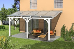 Skan Holz Terrassenüberdachung Venezia mit Mittelpfosten Breite 541 cm