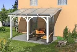 Skan Holz Terrassenüberdachung Venezia mit Mittelpfosten Breite 434 cm